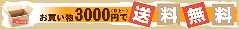 3,000円以上のお買い物で送料・手数料無料!